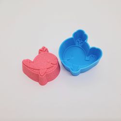BABY WHALE BATH BOMB MOLD STL file for 3D Printing
