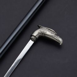 eagle cane custom  Handmade Stick stainless steel  Unique and Artistic Self-Defense Tool mk5142m