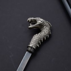 dragon cane Handmade custom  Stainless Steel Stick Durable and Versatile Self Defense Tool  gift swords hunting mk5148m