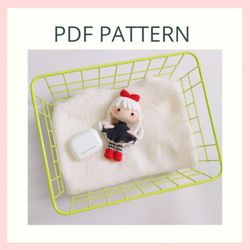 Little Halloween small doll crochet pattern. PDF file. Amigurumi pattern.