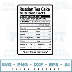 Russian Tea Cake Nutrition Christma Svg