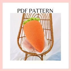 Chunky Carrot crochet pattern. Amigurumi crochet pattern. Carrot pattern. Plushies. Amigurumi plushie. Stuffed toy. PDF