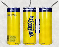 Twisted Tea Tumbler Png, Twisted Tea 20oz Skinny Sublimation Designs Png, Drinks Tumbler Png