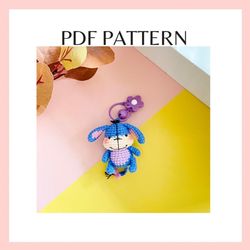 Tiny Donkey crochet pattern. Amigurumi crochet pattern. PDF file.