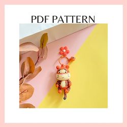 Little Tiger crochet pattern. Amigurumi crochet pattern. PDF file.