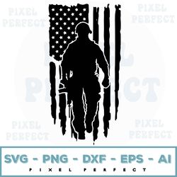 Usa Flag Distressed Grunge Military Armed Forces Soldier Army Battle Service Veteran, Svg, Png