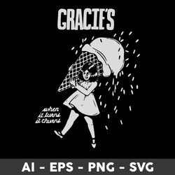 Gracie's Cone Umbrella Svg, Gracie's Svg, Girl Svg, Png Dxf Eps File - Digital File