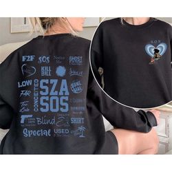 Vintage SZA shirt, S.Z.A S.O.S Shirt, Sza Merch, S.O.S Album, Bill Kill, Low, Ghost At The Machine, SZA SOS Full Trackli
