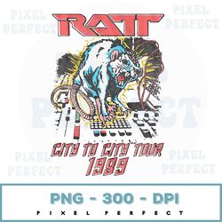 Ratt City To City Tour 1989 Png, Vintage Ratt Png