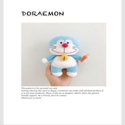 Doraemon crochet pattern. Amigurumi crochet pattern. Doraemon crochet. PDF pattern.