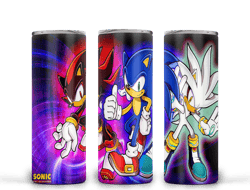 Sonic Squad Drinks Tumbler Sublimation Designs Png, Sonic 20ozSkinny Sublimation Designs, Drinks Tumbler Png