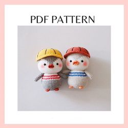 little penguin crochet pattern. amigurumi crochet pattern. pdf pattern. pdf file.
