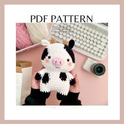 Chunky Cow crochet pattern. Amigurumi pattern. Plushie pattern. PDF file.