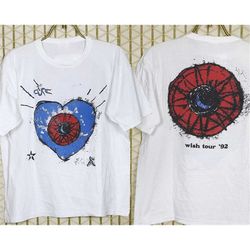 The Cure Wish Tour '92 T-Shirt, Vtg 1992 The Cure Rock Band Music Album Graphic Shirt, 90s Wish Tour Shirt, Anniversary