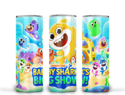 Baby Shark Big Show Tumbler Png, Baby Shark 20oz Skinny Sublimation Designs Png, Drinks Tumbler Png, BS15050330