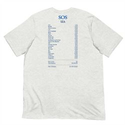 SZA SOS Tracklist Short-Sleeve T-Shirt | Album Tee Shirt | Merch
