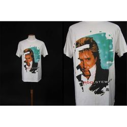 Vintage Rod Stewart T-shirt 1991 Vagabond Tour Shirt Made in USA - Size XL