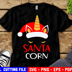 Christmas Unicorn Svg, Santa Unicorn, Unicorn Face Svg, Girl Christmas Shirt, Kids Christmas Svg, Believe Svg File
