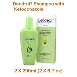 Shampoo against Dandruff 400ml Psoriasis , Seborrheic Dermatitis. Medication with ketoconazole- Hair and skin treatment