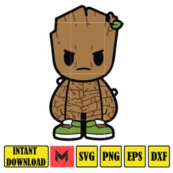 chibi guardians of the galaxy clipart set, svg cut files for cricut  silhouette, guardians of the galaxy volume 3 svg