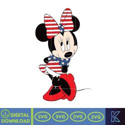 Mouse And Friends 4th Of July Png, Red White And Blue, American Freedom, Happy 4th Of July, Fourth Of July Png, Family V