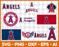 Los Angeles Angels Baseball Bundle Svg, MLB Logo Svg, MLB Svg, Baseball Team Svg File Cut Digital Download