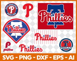 Philadelphia Phillies Baseball Bundle Svg, MLB Logo Svg, MLB Svg, Baseball Team Svg File Cut Digital Download
