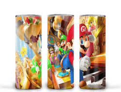 Supper Mario Tumbler, Supper Mario 20oz Skinny Sublimation Designs Png, Drinks Tumbler Png, SPM15050301
