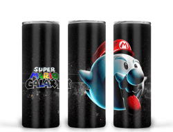 Super Mario Galaxy Tumbler Png, Supper Mario 20oz Skinny Sublimation Designs Png, Drinks Tumbler Png, SPM15050313