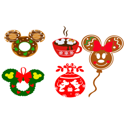 Mickey Mouse Christmas Winter Decor Bundle SVG