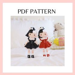 cruella doll pattern. crochet pattern. amigurumi crochet pattern. doll pattern. doll crochet. pdf pattern. crocheted