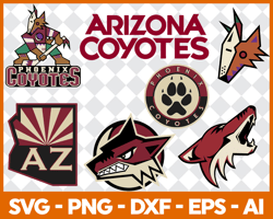 Arizona Coyotes Hockey Bundle Svg, Hockey Logo Svg, Hockey Svg, Hockey Team Svg File Cut Digital Download