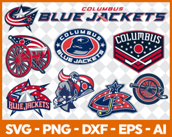 Columbus Blue Jackets Hockey Bundle Svg, Hockey Logo Svg, Hockey Svg, Hockey Team Svg File Cut Digital Download