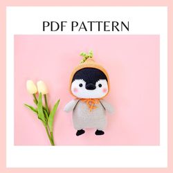 Carrot Penguin amigurumi pattern. Crochet pattern. Amigurumi crochet pattern. Plushies crochet. Plushies Penguin. PDF