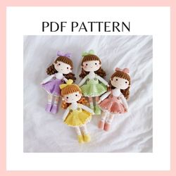 bella doll crochet pattern. amigurumi doll pattern. crochet pattern. amigurumi crochet. pdf crochet pattern.