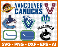 Vancouver Canucks Hockey Bundle Svg, Hockey Logo Svg, Hockey Svg, Hockey Team Svg File Cut Digital Download