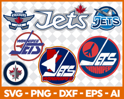 Winnipeg Jets Hockey Bundle Svg, Hockey Logo Svg, Hockey Svg, Hockey Team Svg File Cut Digital Download