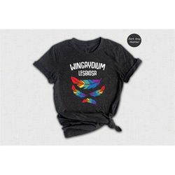 Wingaydium Lesbiosa T-shirt, Queer Trans Tee, Gay Pride Rainbow Shirt, Lgbt Pride Shirt, Pride Equality, Rainbow Lesbian