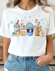 Disney Mom Shirt, Bluey Mom Latte shirt, Bluey Shirt Disney Mom Coffee Shirt, This Mom Runs On Coffee Magic Shirt