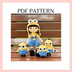 Banana Girl crochet pattern. Amigurumi doll pattern. Crochet pattern. Amigurumi pattern. PDF FILE.