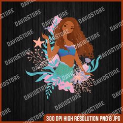 Disney The Little Mermaid Ariel Waving Portrait Png, PNG High Quality, PNG, Digital Download