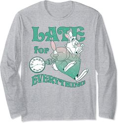 Disney Alice In Wonderland Late For Everything Long Sleeve