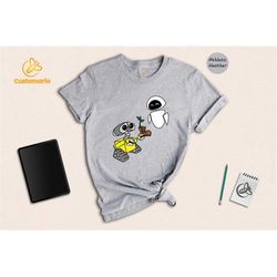 Walle and Eve Shirt, Cute Wall-e T-shirt, Disney Wall-e Tee, Disney Trip Shirt, Disney World Gift, Wall-e Party Shirt