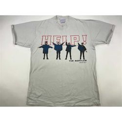 Vintage The Beatles t-shirt, Help!, concert tour, shirt 2 sided, 90s authentic merchandise, hard rock blues folk, mens s