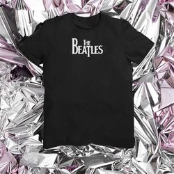 Black Cotton Beatles Shirt - Fab Four Vintage Beatles T-shirt - Beatles Retro Black Cotton Shirt - Unisex Beatles Tee -