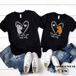 Lady and The Tramp Couples Shirt, Lady and The Tramp matching Tee, Spaghetti Couples Tee, Disney Lady and The Tramp, Dis