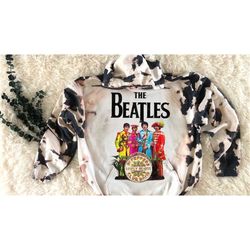Hand Bleached/tie dye/Beatles shirt/concert shirt/dad gift/ birthday gift/mom gift