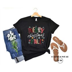 merry christmas y'all shirt, christmas cheer time,  holiday shirt, friends christmas gift, christmas gift for her, leopa