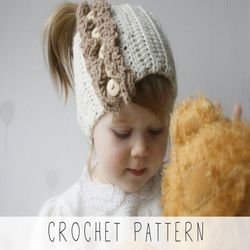 CROCHET PATTERN kids headband x Beginners crochet pattern x Easy ear warmer crochet pattern x Women headband warm x Girl