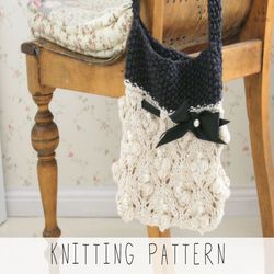 knitting pattern shoulder lace bag x vintage shoulder bag knit pattern x classic bag knit pattern x summer bag pattern